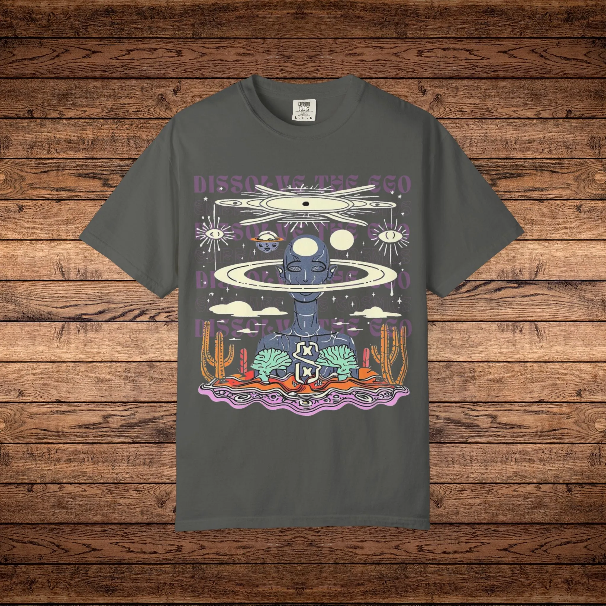 Dissolve The Ego - Unisex Garment-Dyed T-shirt sold by Phantasmagorical product image thumbnail 3