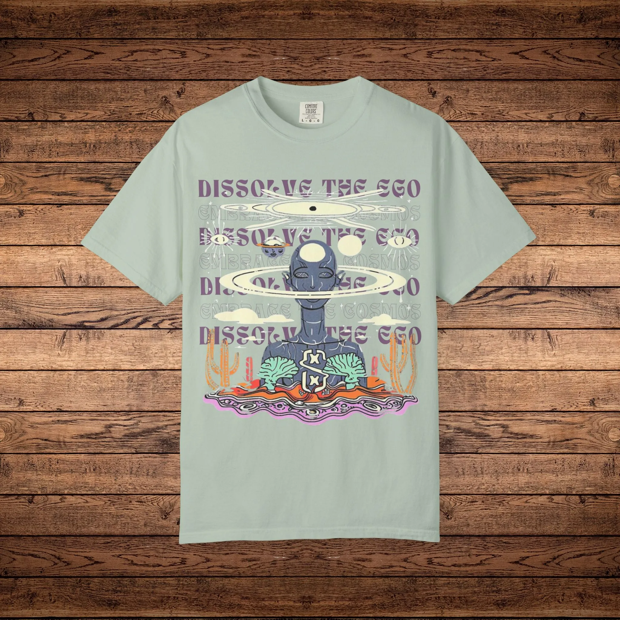 Dissolve The Ego - Unisex Garment-Dyed T-shirt sold by Phantasmagorical