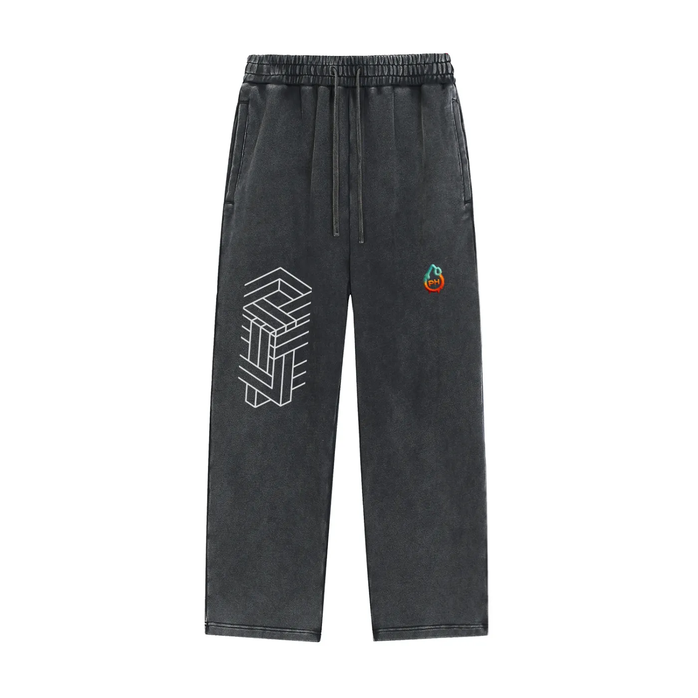 Paradigm – Snow Washed Baggy Heavyweight Sweatpants sold by Phantasmagorical