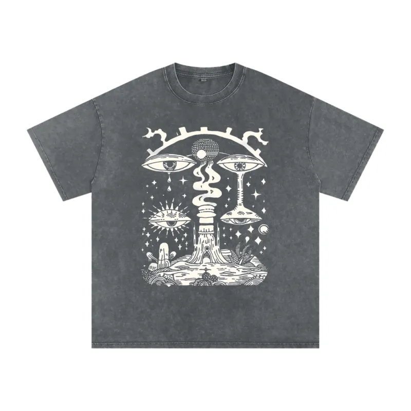 Paradoxical Perspective - Snow Wash Oversized Heavyweight Tee sold by Phantasmagorical