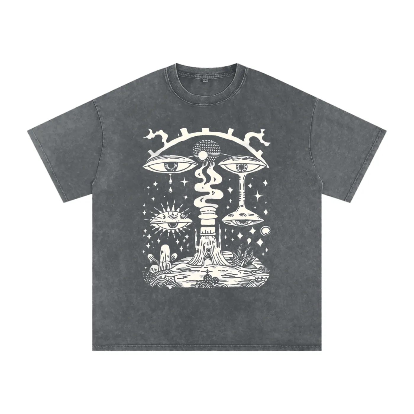 Paradoxical Perspective - Snow Wash Oversized Heavyweight Tee sold by Phantasmagorical