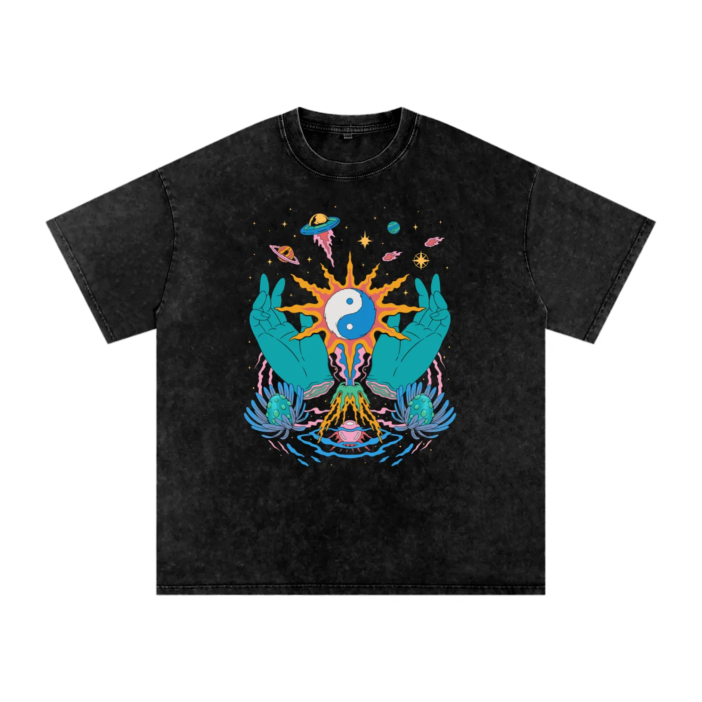 Yin / Yang - Snow Wash Oversized Heavyweight Tee sold by Phantasmagorical product image thumbnail 2