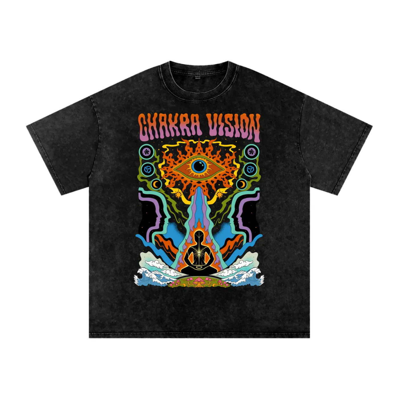 Chakra Vision - Snow Wash Oversized Heavyweight Tee sold by Phantasmagorical product image thumbnail 2