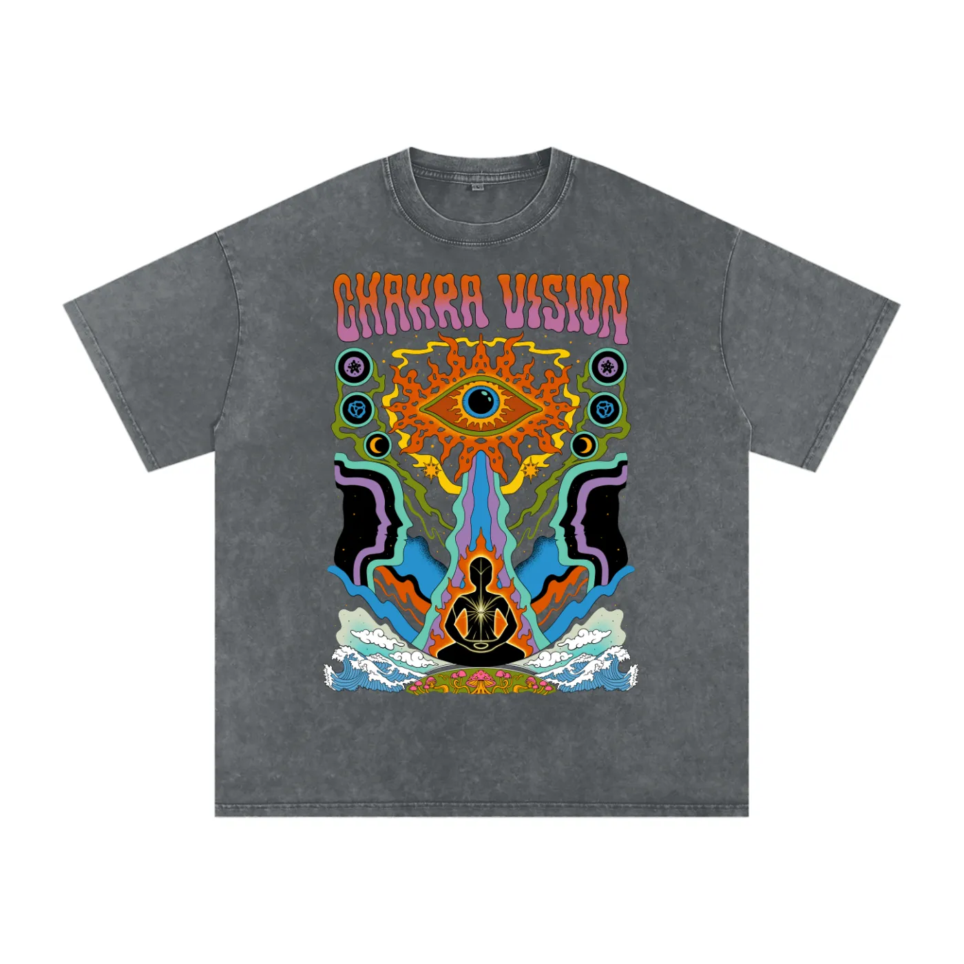 Chakra Vision - Snow Wash Oversized Heavyweight Tee sold by Phantasmagorical product image thumbnail 5