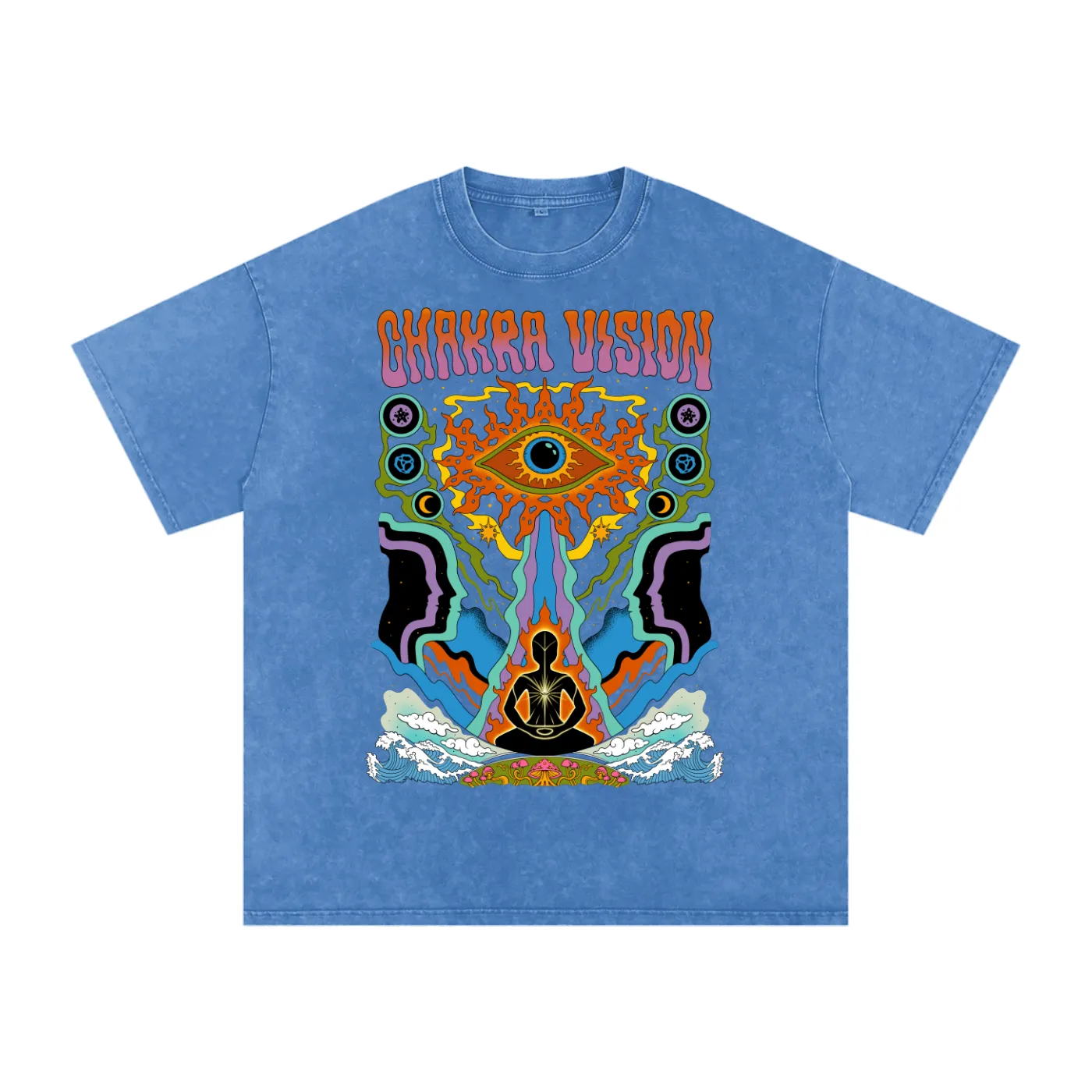 Chakra Vision - Snow Wash Oversized Heavyweight Tee sold by Phantasmagorical product image thumbnail 4