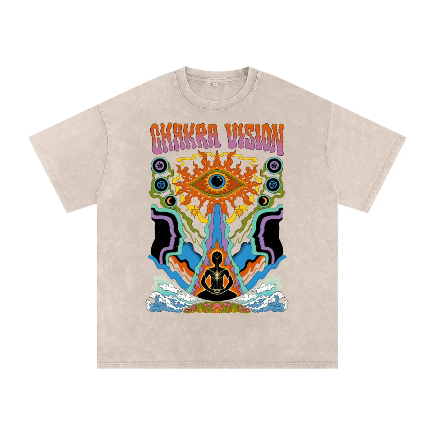 Chakra Vision - Snow Wash Oversized Heavyweight Tee sold by Phantasmagorical product image thumbnail 3