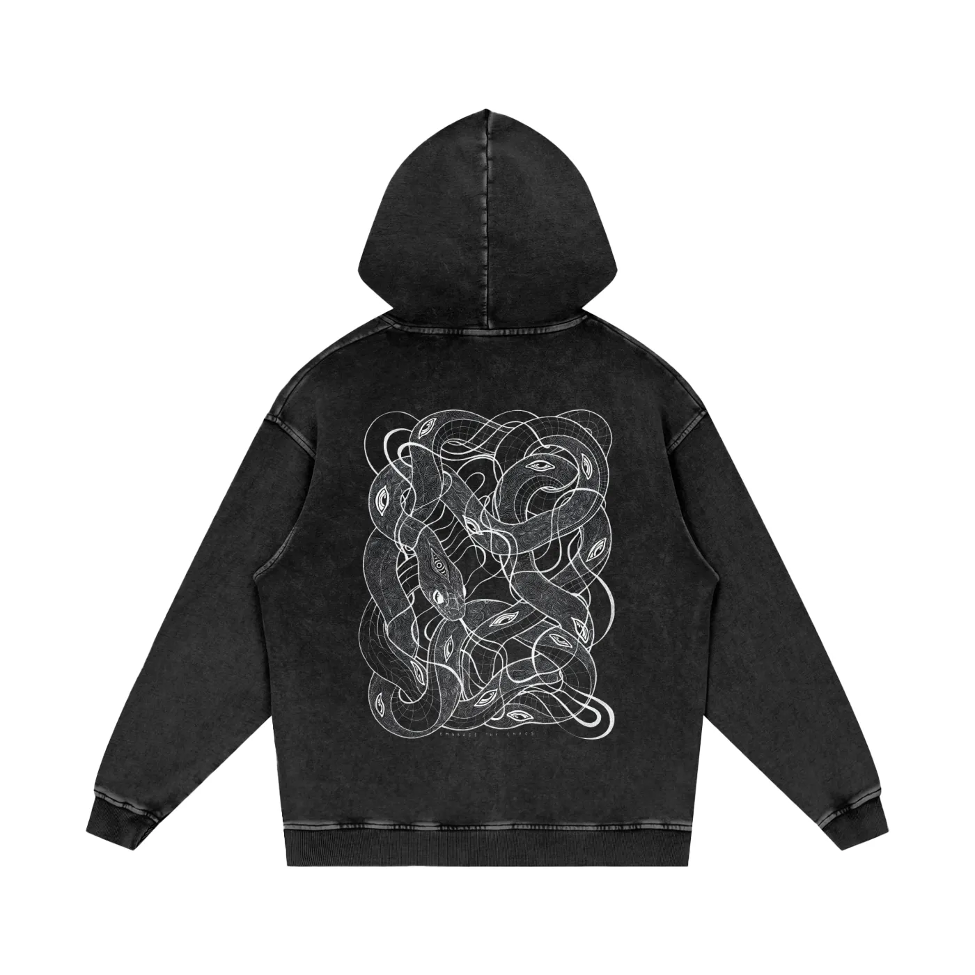 Embrace The Chaos - Snow Washed Loose Cotton Hoodie - Patakota X Phantsmagorical Special Edition Collab sold by Phantasmagorical product image thumbnail 4