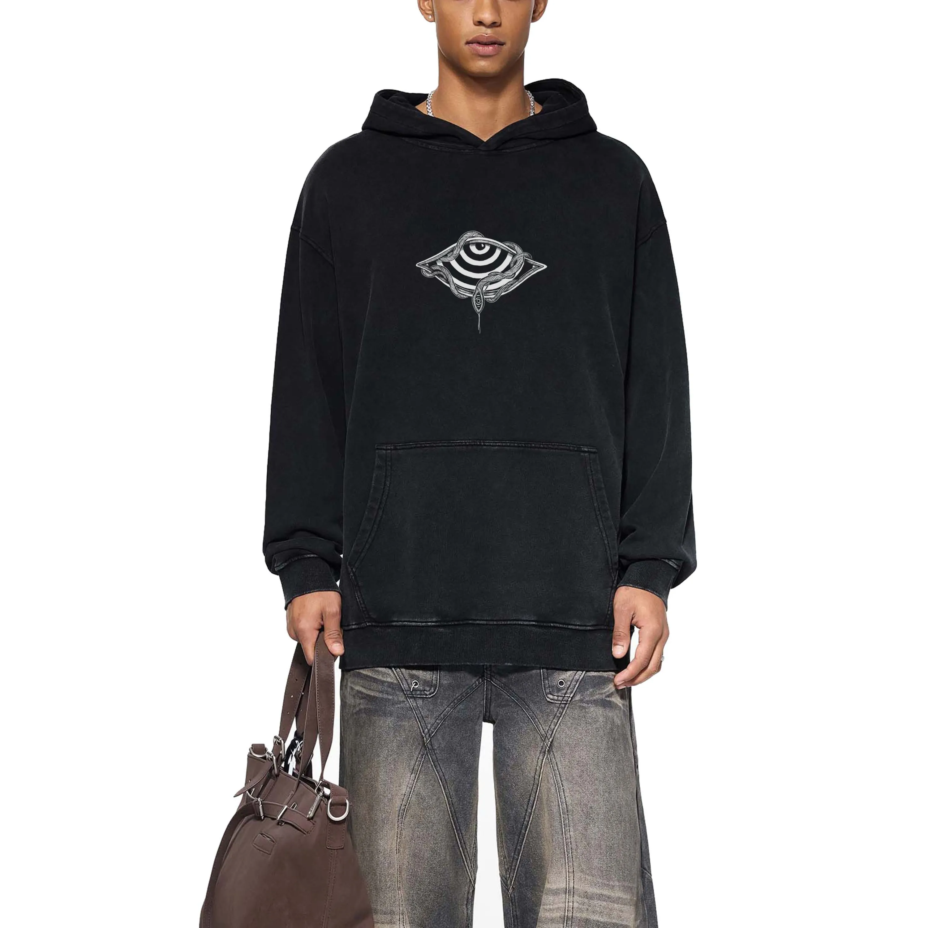 Embrace The Chaos - Snow Washed Loose Cotton Hoodie - Patakota X Phantsmagorical Special Edition Collab sold by Phantasmagorical product image thumbnail 5