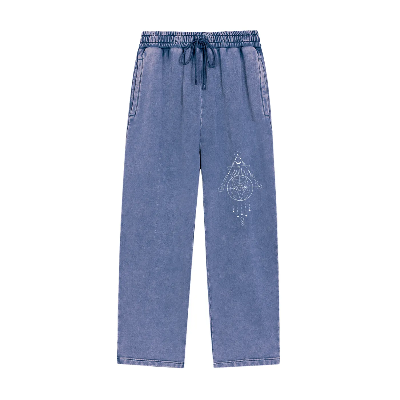 Merkaba Cipher — Snow Wash Heavyweight Baggy Sweatpants sold by Phantasmagorical