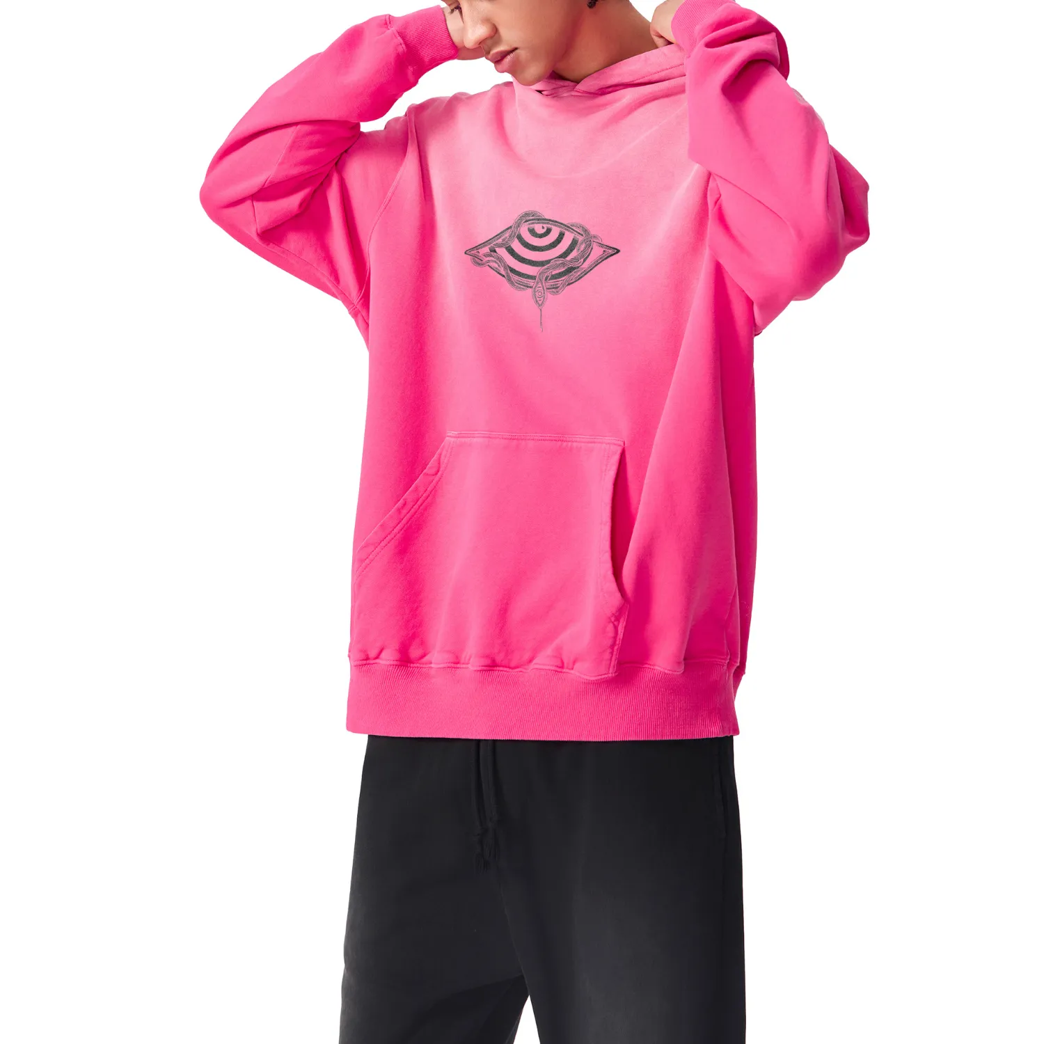 Embrace The Chaos - Heavyweight Sunfade Oversized Hoodie (Patakota Collab) sold by Phantasmagorical product image thumbnail 5