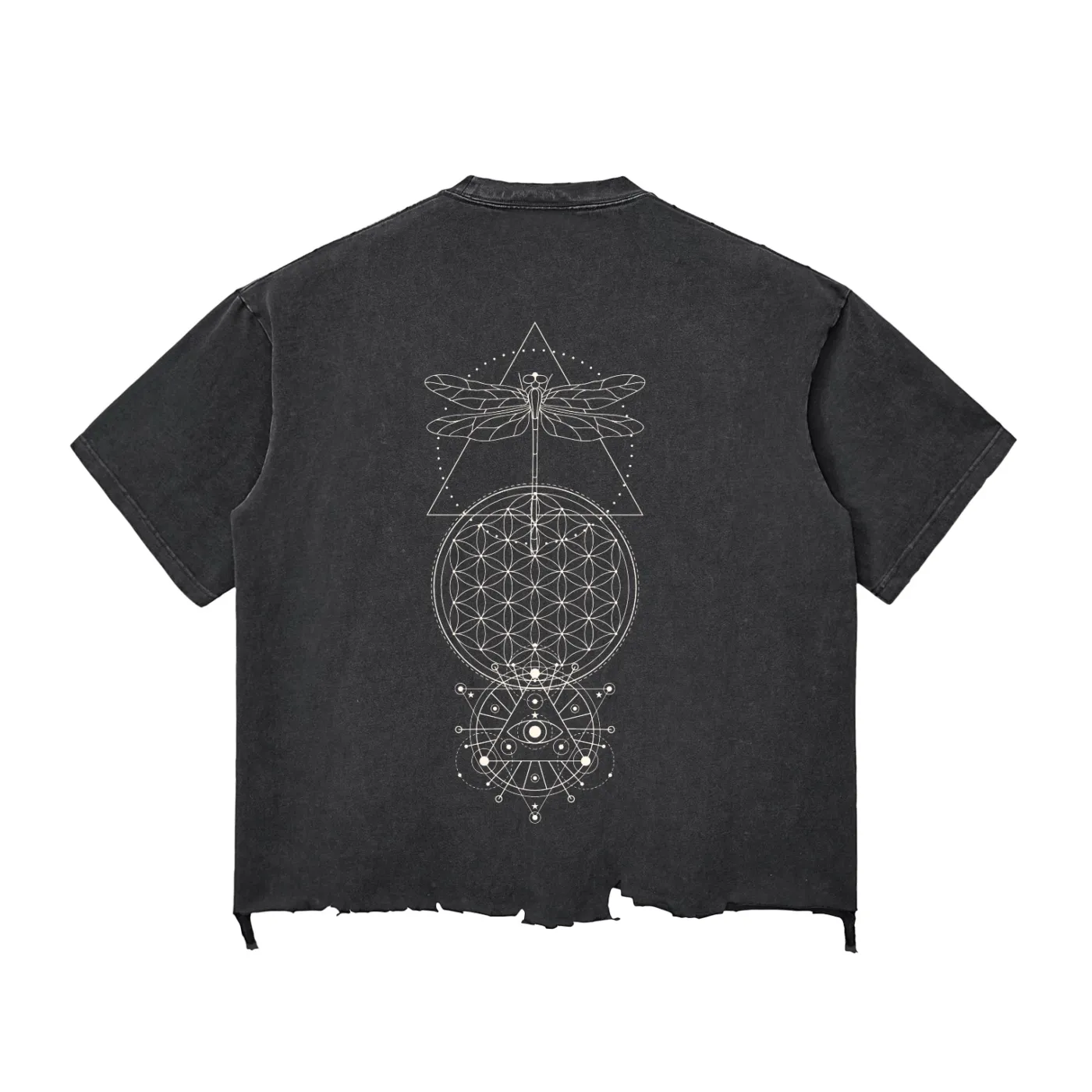 Existential - Snow Wash Raw-Hem Boxy Ultra-Heavyweight T-shirt (NEW) sold by Phantasmagorical product image thumbnail 2