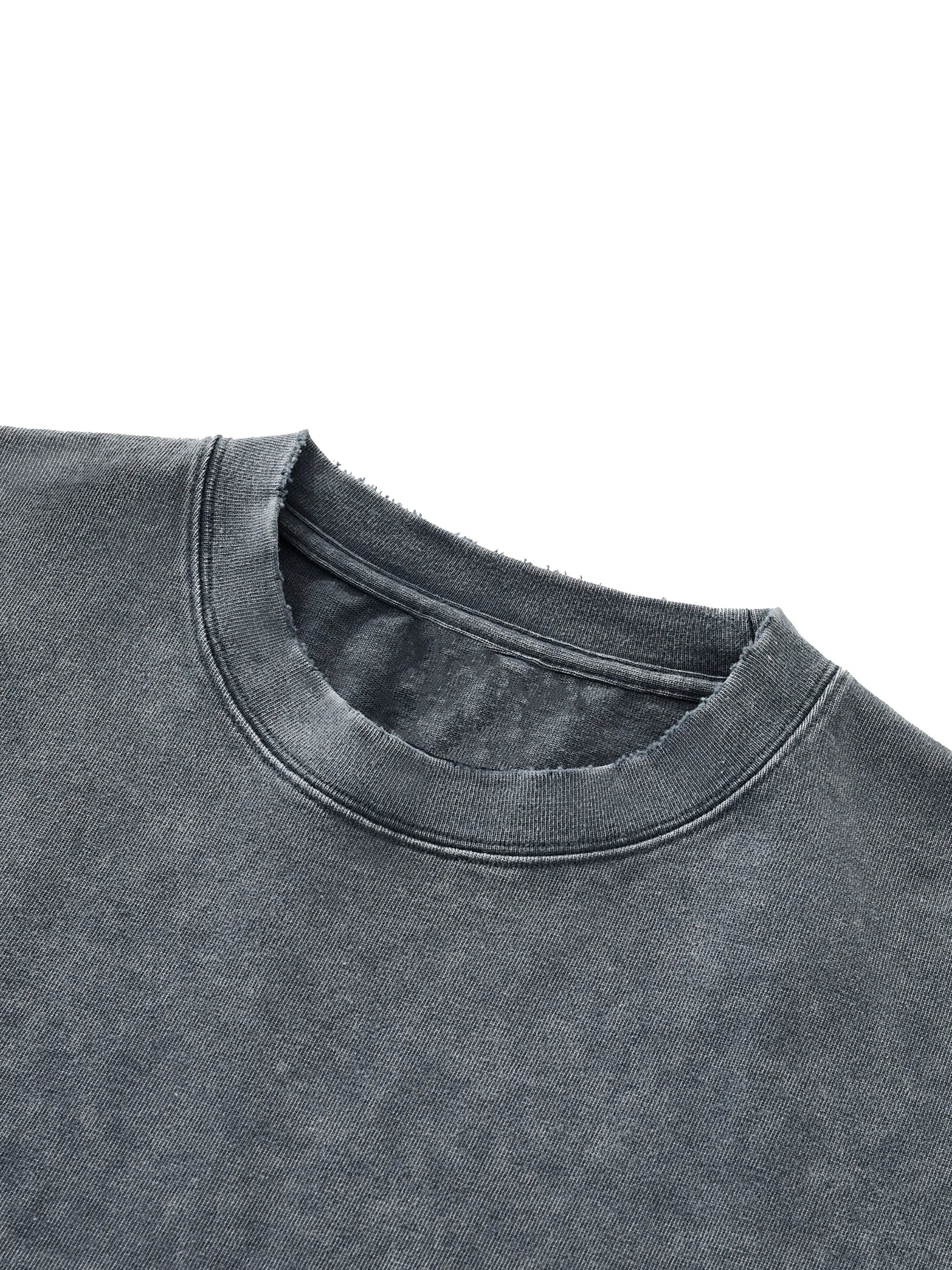 Existential - Snow Wash Raw-Hem Boxy Ultra-Heavyweight T-shirt (NEW) sold by Phantasmagorical product image thumbnail 5