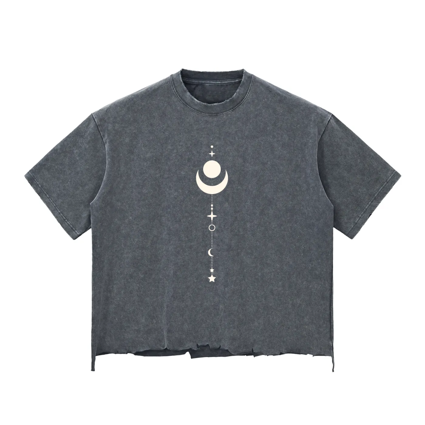 Existential - Snow Wash Raw-Hem Boxy Ultra-Heavyweight T-shirt (NEW) sold by Phantasmagorical product image thumbnail 3