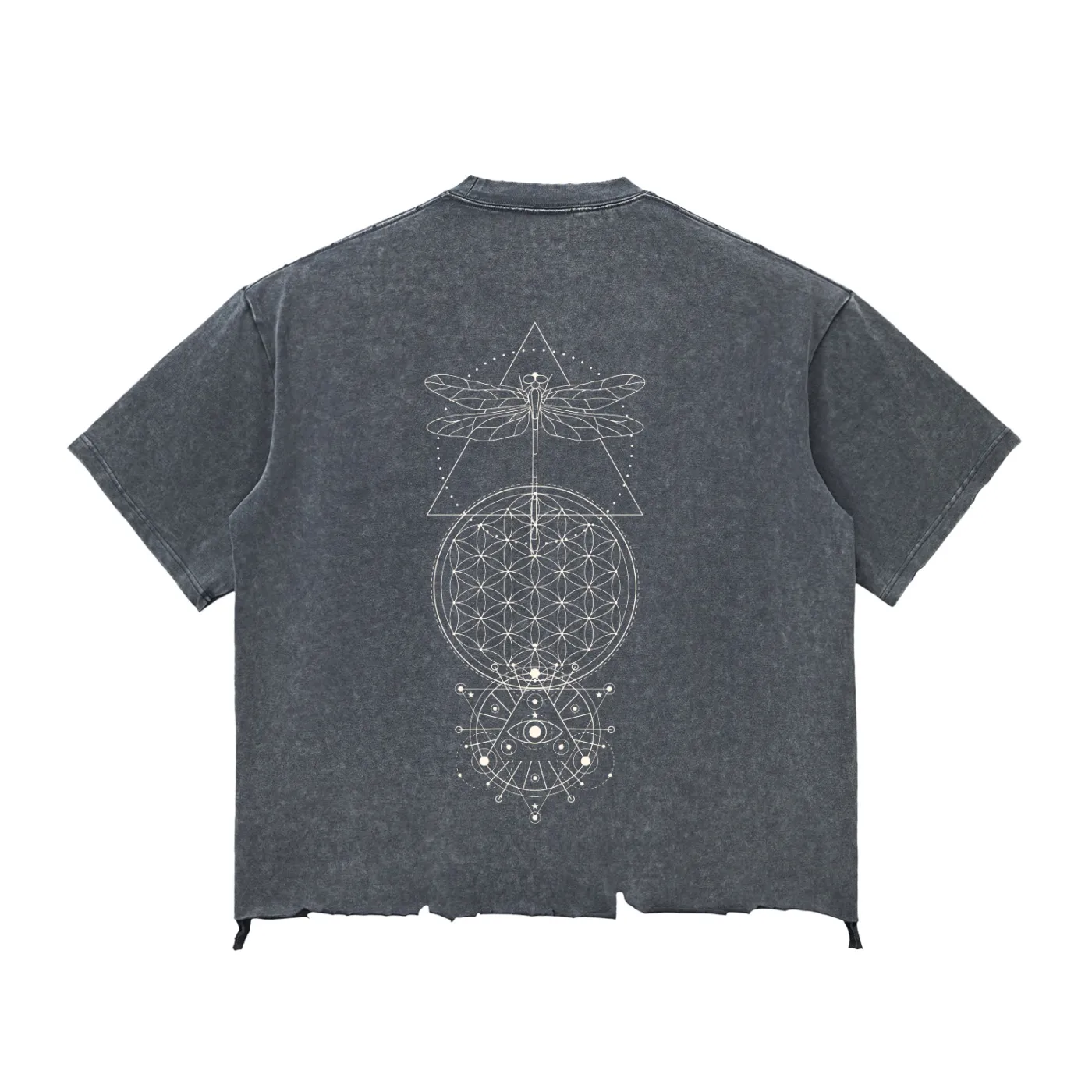 Existential - Snow Wash Raw-Hem Boxy Ultra-Heavyweight T-shirt (NEW) sold by Phantasmagorical product image thumbnail 4