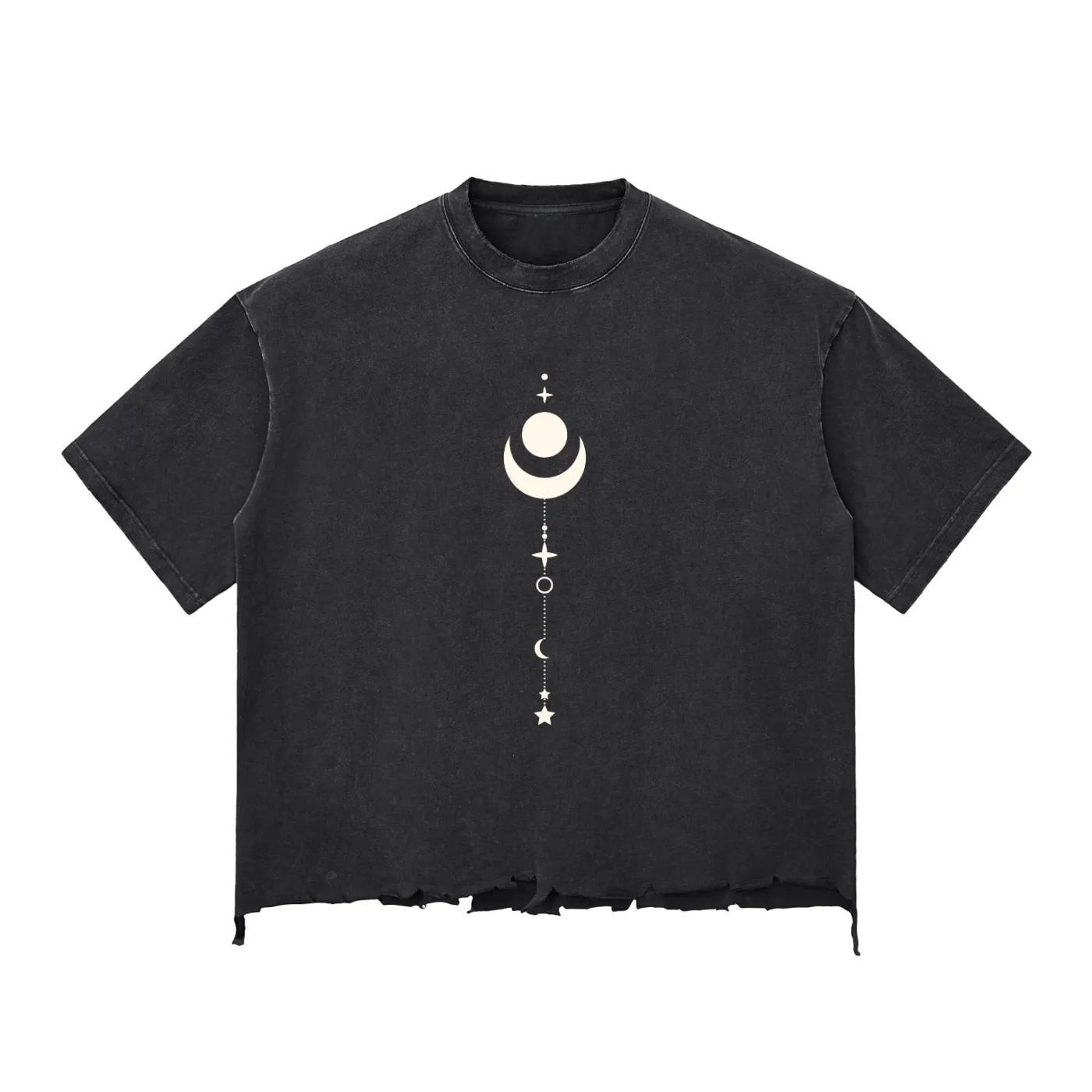Existential - Snow Wash Raw-Hem Boxy Ultra-Heavyweight T-shirt (NEW) sold by Phantasmagorical