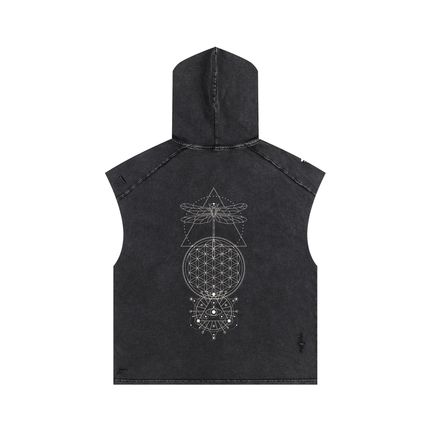 Existential - Snow Washed Boxy Hooded Tank Top sold by Phantasmagorical product image thumbnail 2