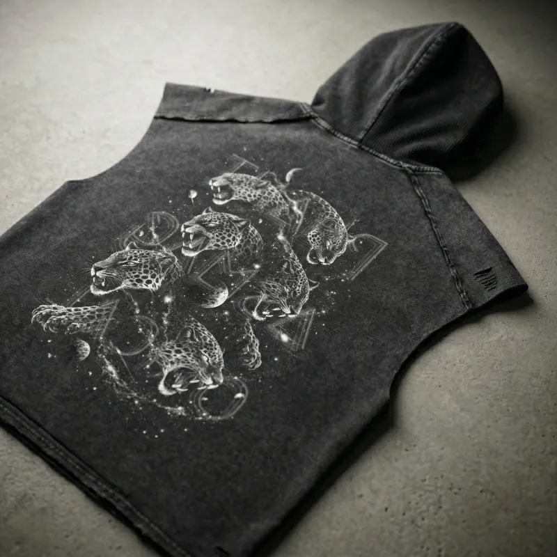 Spirit Animal - Snow Washed Boxy Hooded Tank Top (NEW) made by Phantasmagorical