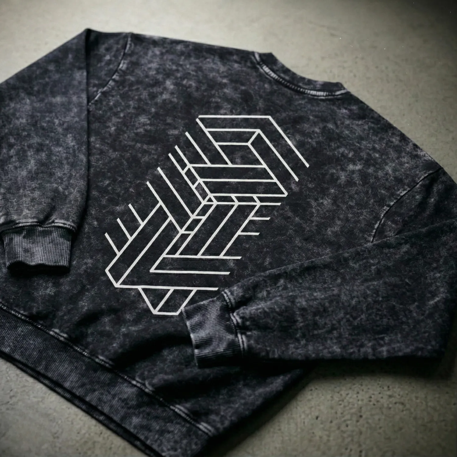 Paradigm - Snow Washed Hand-Frayed Heavyweight Sweatshirt (NEW) sold by Phantasmagorical product image thumbnail 2