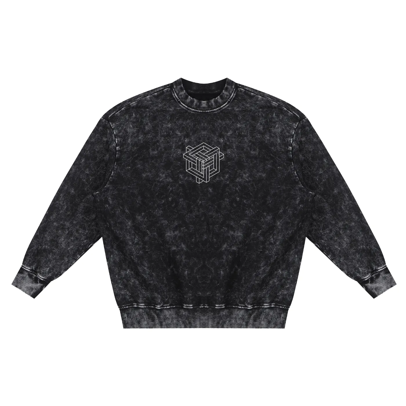 Paradigm - Snow Washed Hand-Frayed Heavyweight Sweatshirt (NEW) sold by Phantasmagorical product image thumbnail 4