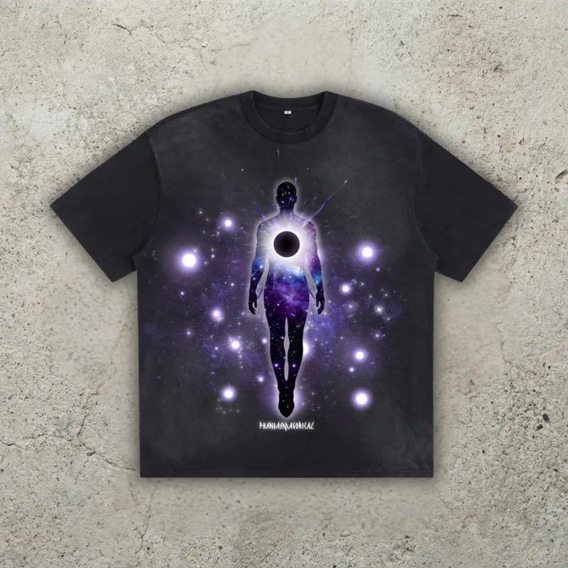 Void Eclipse - Unisex Sunfaded Loose Fit T-Shirt (NEW) 🍄 made by Phantasmagorical