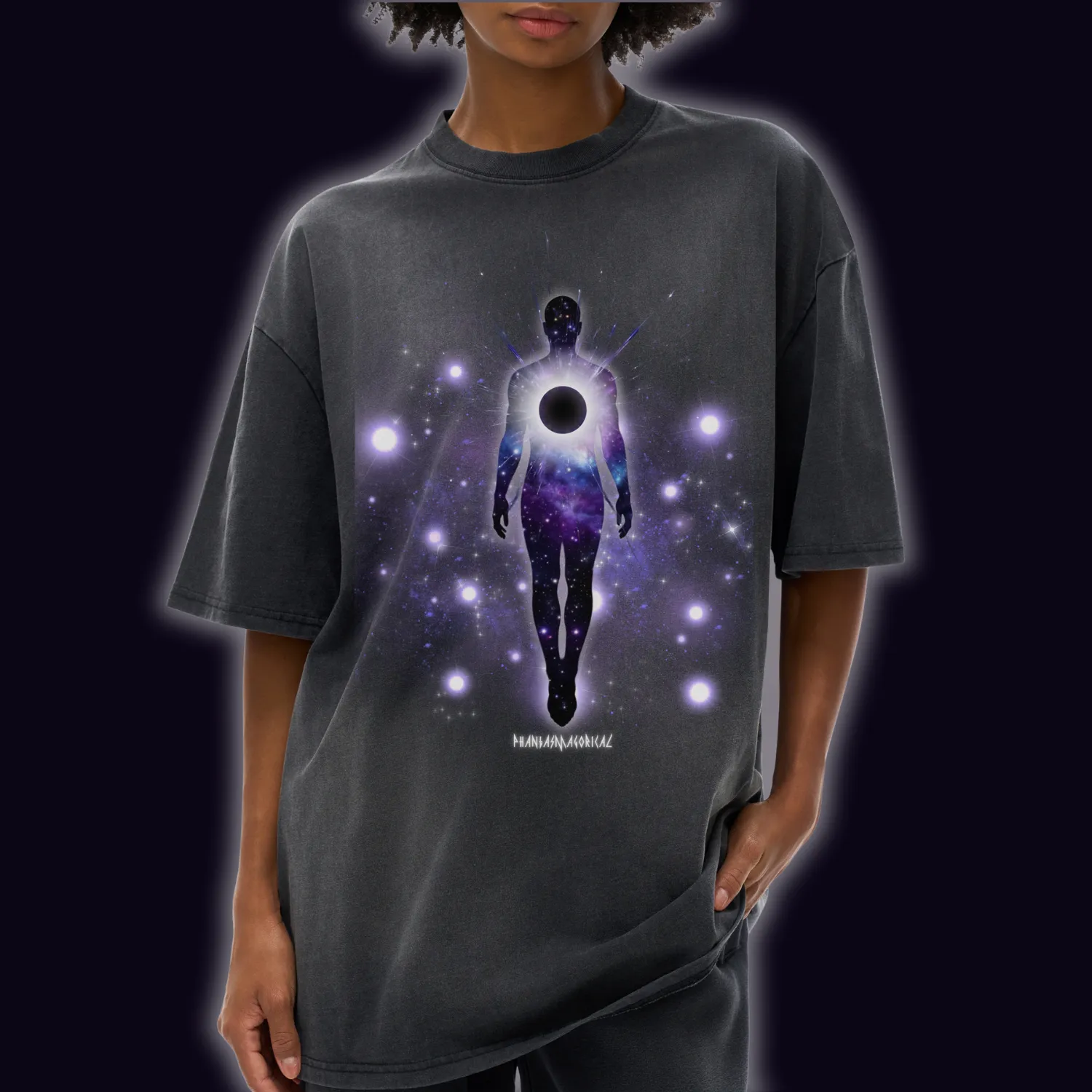 Void Eclipse - Unisex Sunfaded Loose Fit T-Shirt (NEW) š sold by Phantasmagorical product image thumbnail 2