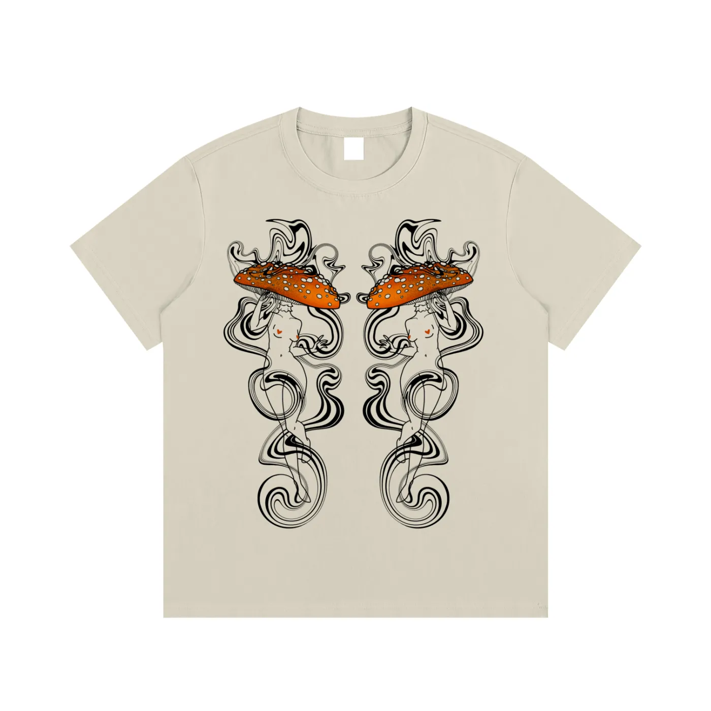 Mushroom Lady - Essential Cotton T-Shirt sold by Phantasmagorical