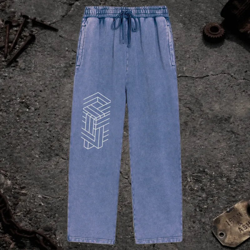 Paradigm – Snow Washed Baggy Heavyweight Sweatpants made by Phantasmagorical