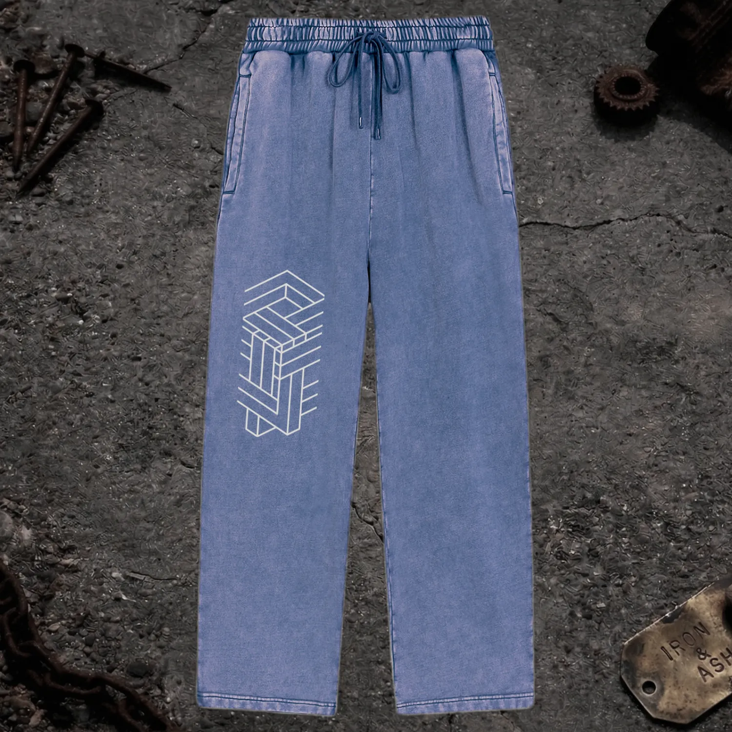 Paradigm – Snow Washed Baggy Heavyweight Sweatpants sold by Phantasmagorical