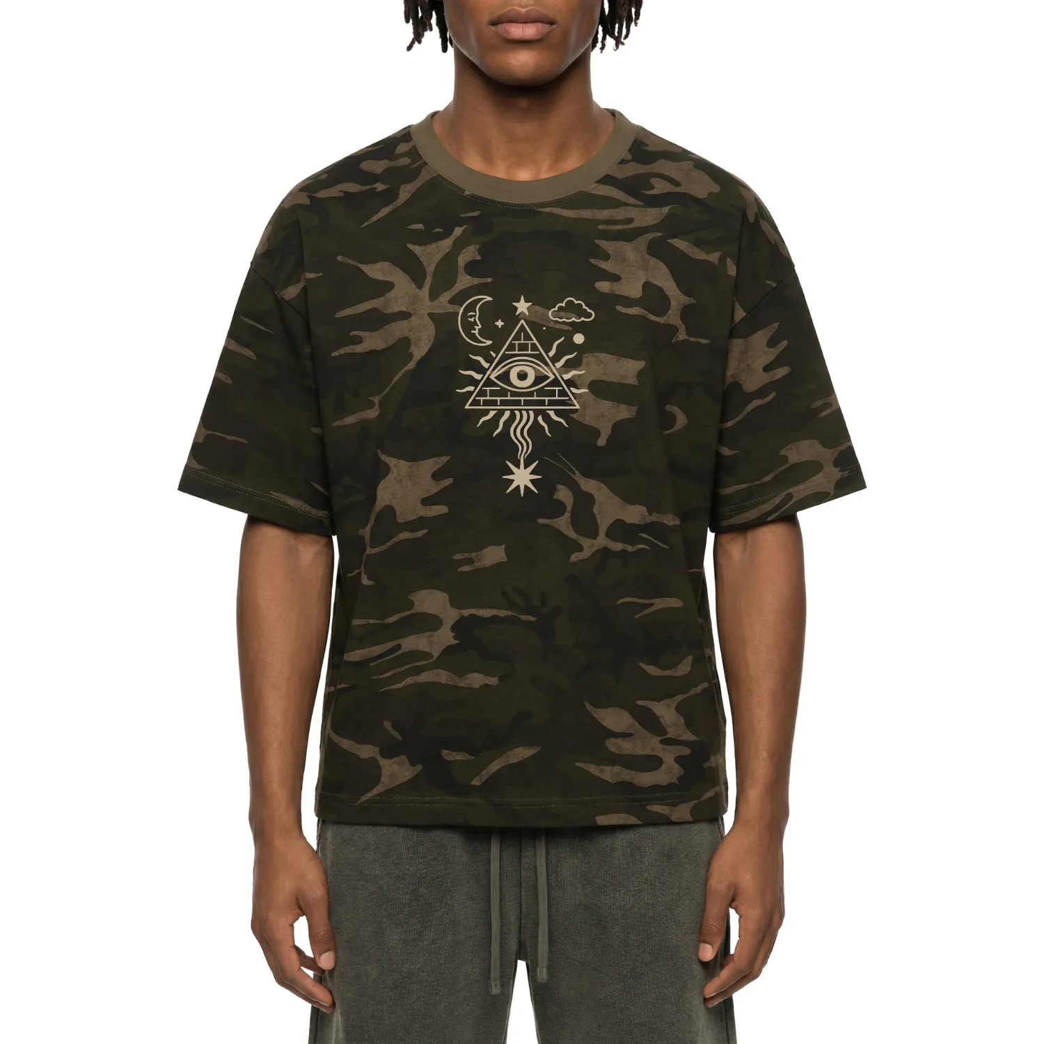 Mystic Signal - Unisex Camo Boxy T-Shirt (NEW) sold by Phantasmagorical product image thumbnail 5