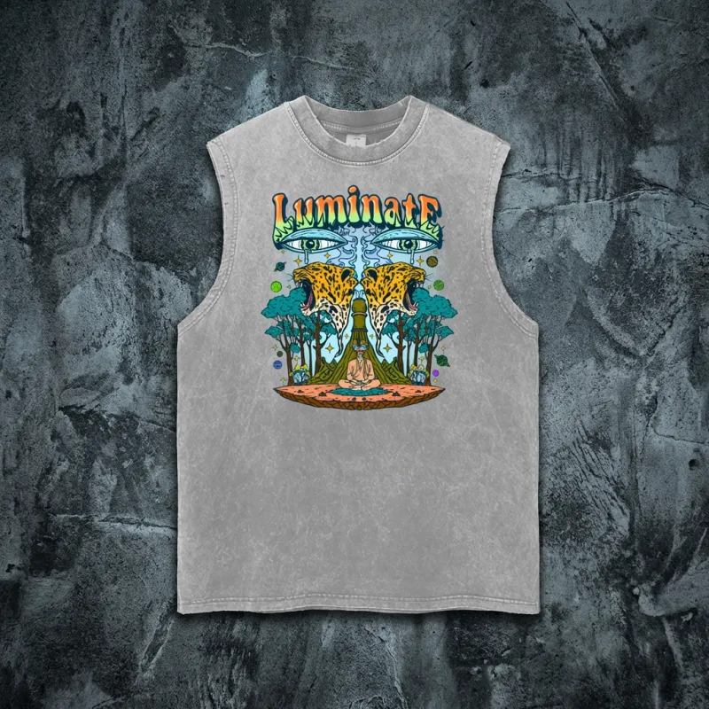Luminate - Snow Washed Frayed Hem Tank Top made by Phantasmagorical