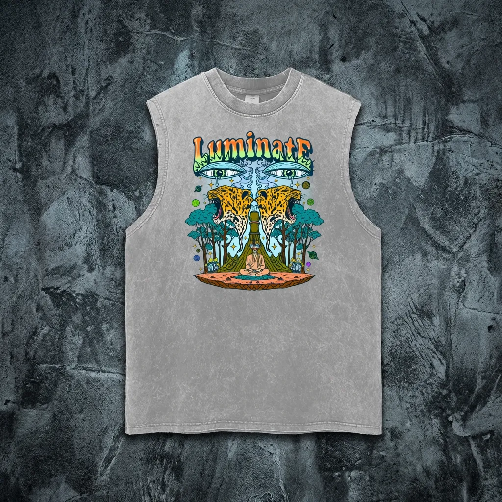 Luminate - Snow Washed Frayed Hem Tank Top sold by Phantasmagorical