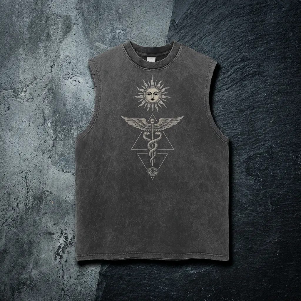 Inner Alchemy - Snow Washed Frayed Hem Tank Top sold by Phantasmagorical product image thumbnail 2