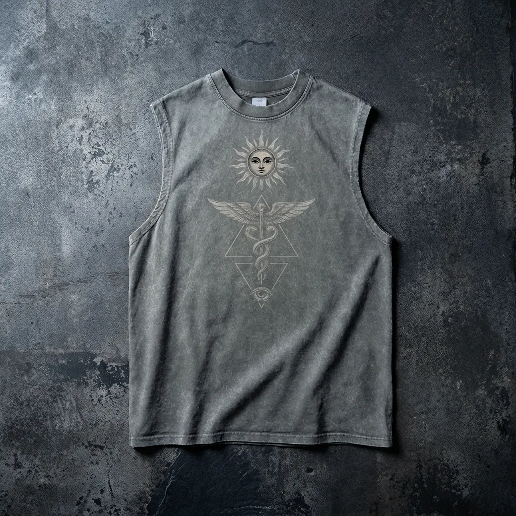 Inner Alchemy - Snow Washed Frayed Hem Tank Top sold by Phantasmagorical product image thumbnail 3