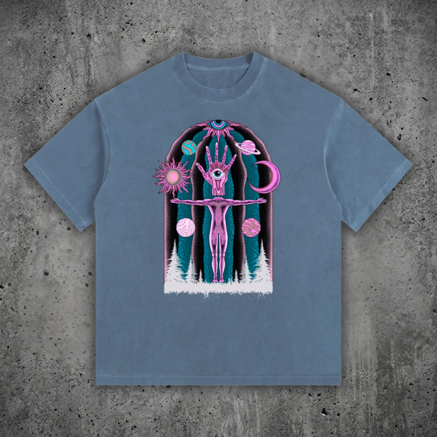 Dissolution of Ego - Vintage Washed Oversized Cotton T-Shirt (NEW) sold by Phantasmagorical product image thumbnail 2