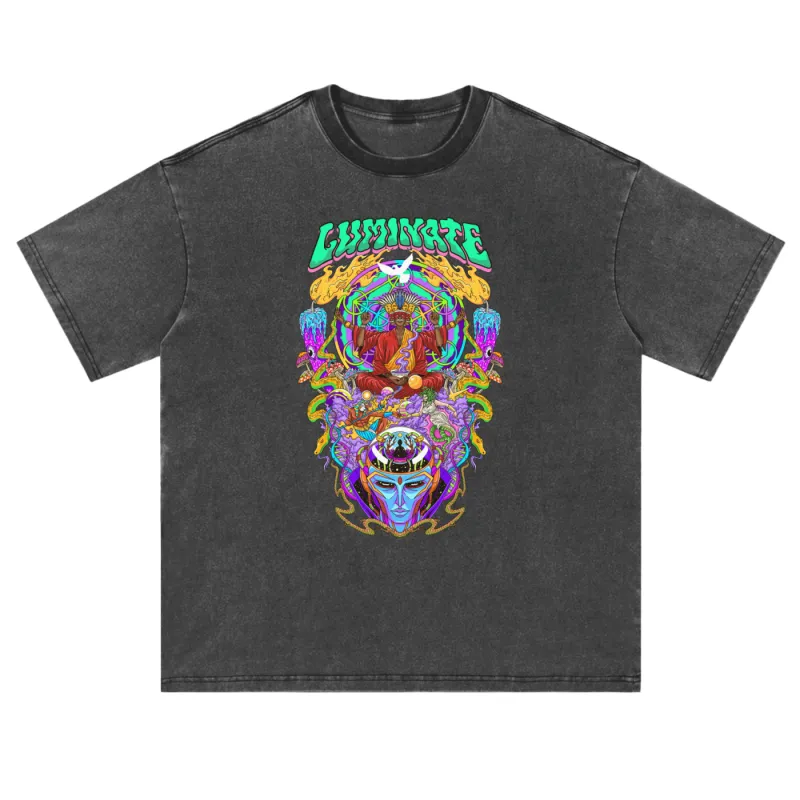 Luminate 2 - Fluffy Vintage Washed  T-Shirt - 250 GSM made by Phantasmagorical