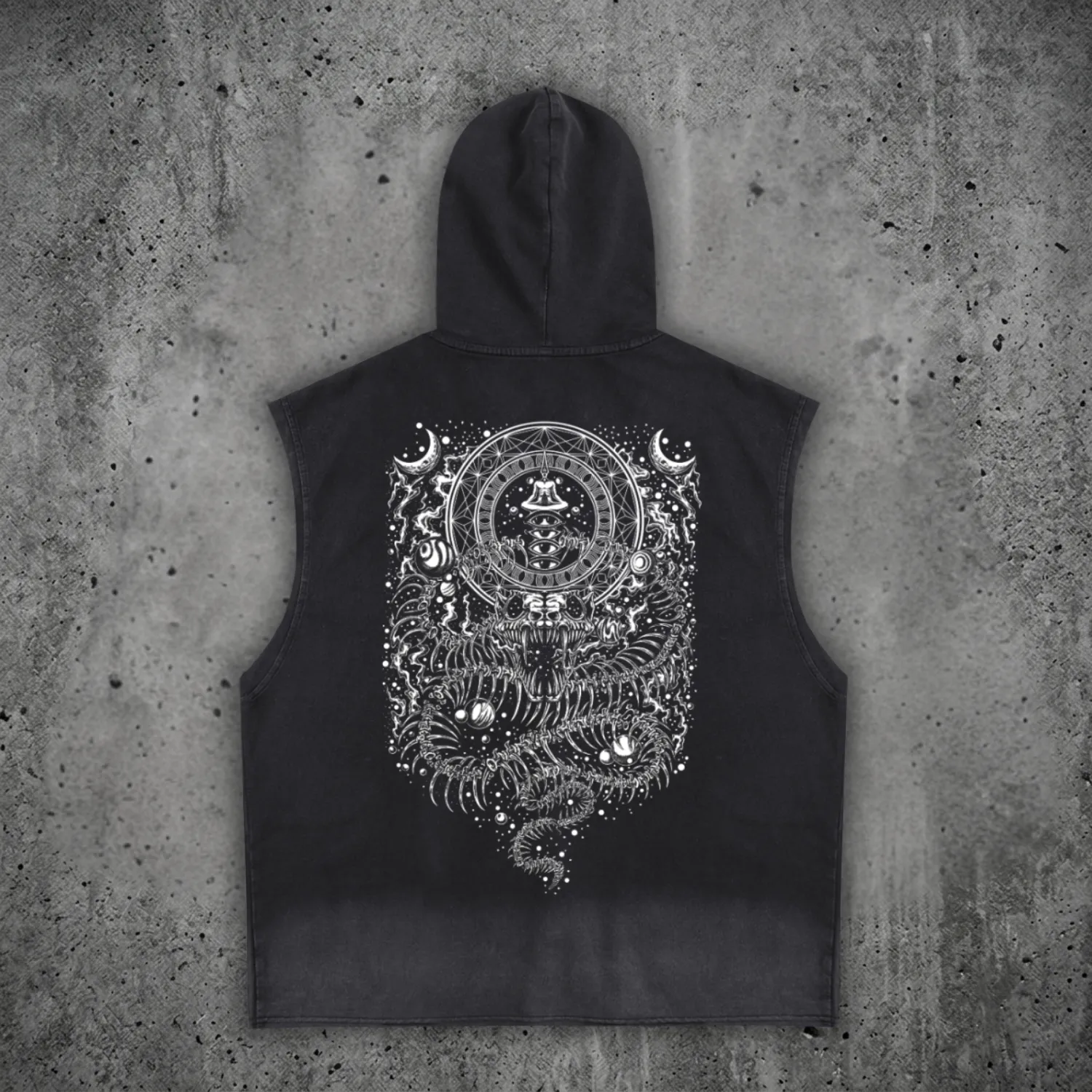 DMT.exe - Vintage Washed Zip-Up Hooded Tank Top (NEW) sold by Phantasmagorical