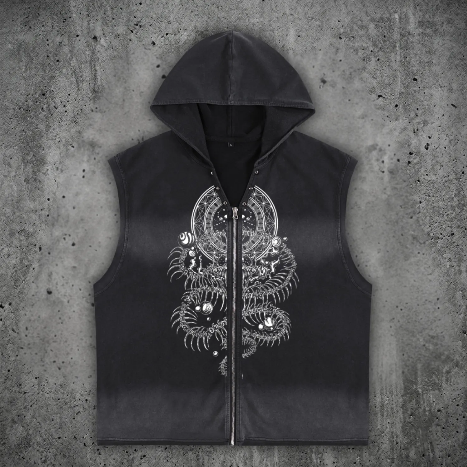 DMT.exe - Vintage Washed Zip-Up Hooded Tank Top (NEW) sold by Phantasmagorical product image thumbnail 2