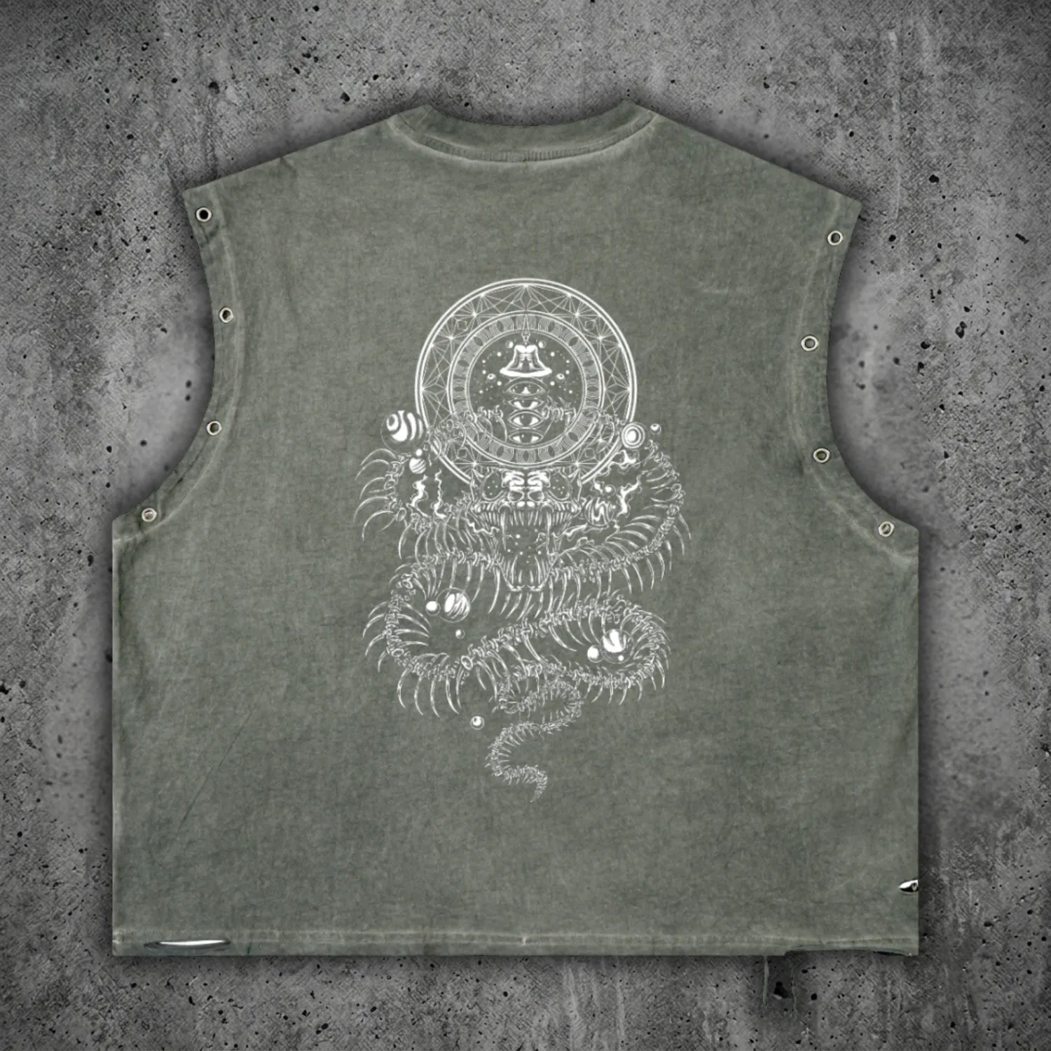 DMT.exe - Distressed Grommet Eyelet Heavyweight Tank Top (NEW) sold by Phantasmagorical product image thumbnail 2