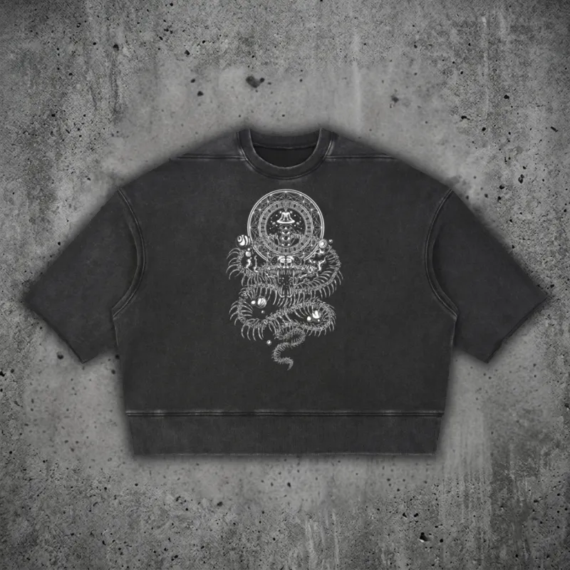 DMT.exe - Unisex Mineral Wash Boxy Raw Edge Ultra-heavyweight T-Shirt made by Phantasmagorical