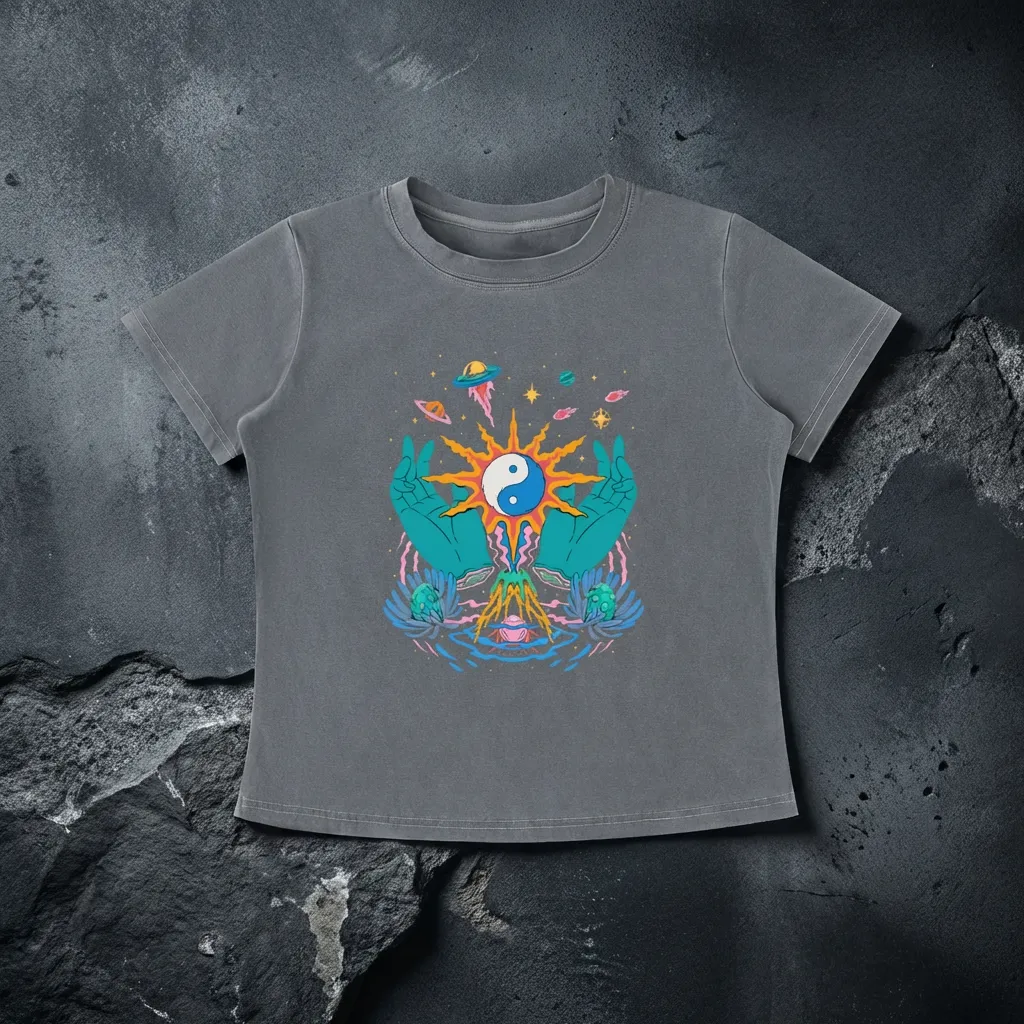 Yin / Yang - Women's Vintage Wash Slim Fit T-shirt (NEW) sold by Phantasmagorical