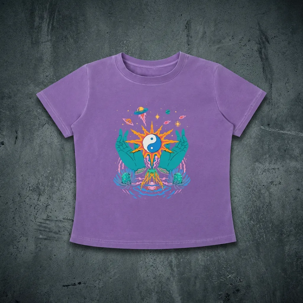 Yin / Yang - Women's Vintage Wash Slim Fit T-shirt (NEW) sold by Phantasmagorical product image thumbnail 3