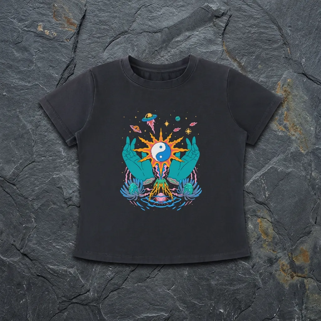 Yin / Yang - Women's Vintage Wash Slim Fit T-shirt (NEW) sold by Phantasmagorical product image thumbnail 4