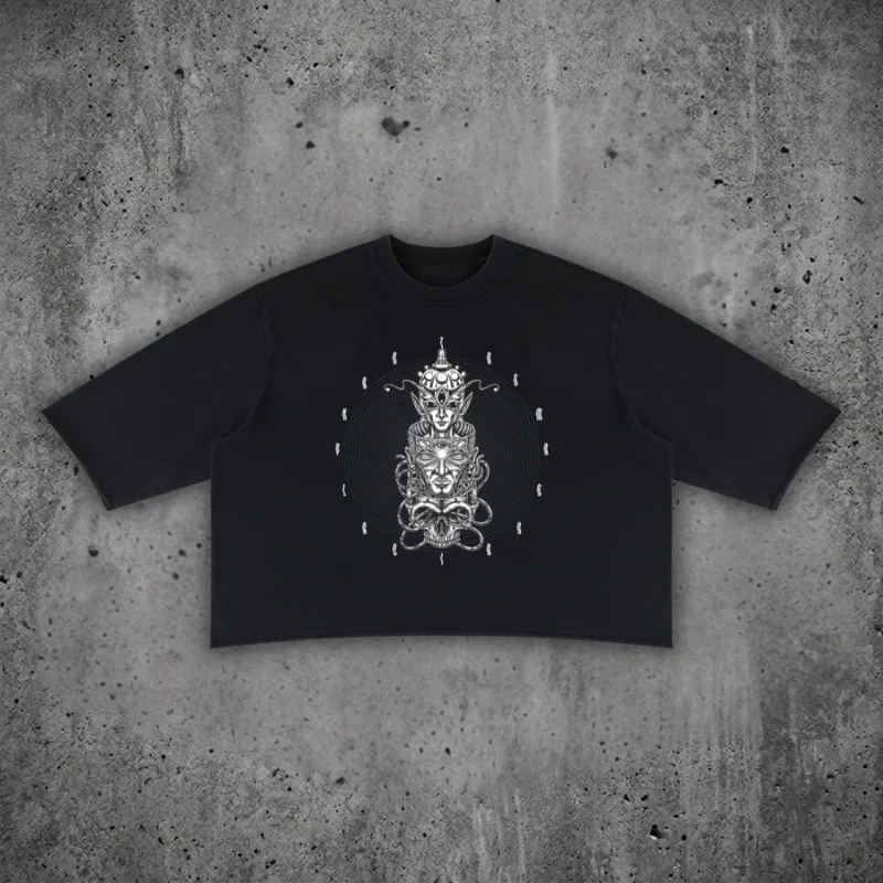 Paradigm - Mineral Wash Raw-Hem DJ Cut Heavyweight Tee made by Phantasmagorical
