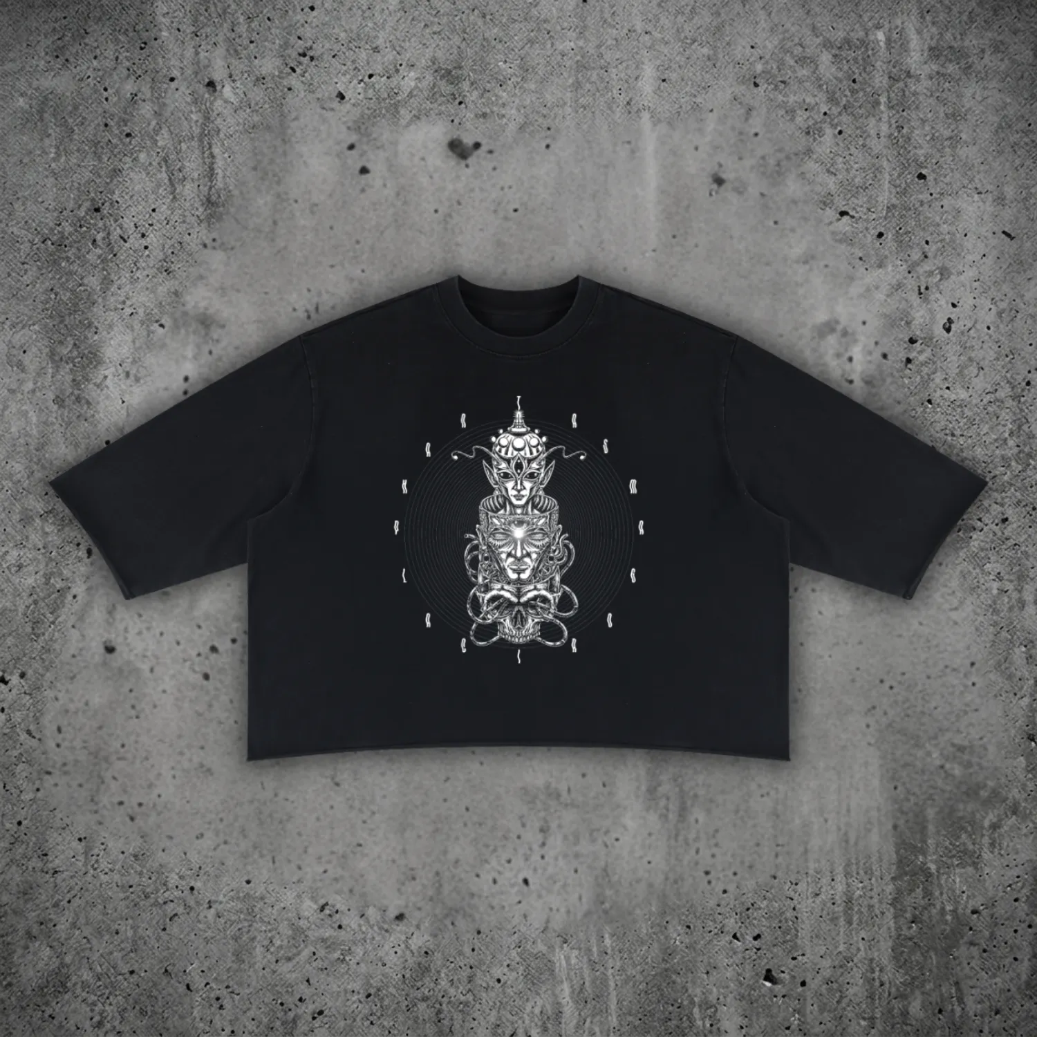 Paradigm - Mineral Wash Raw-Hem DJ Cut Heavyweight Tee sold by Phantasmagorical