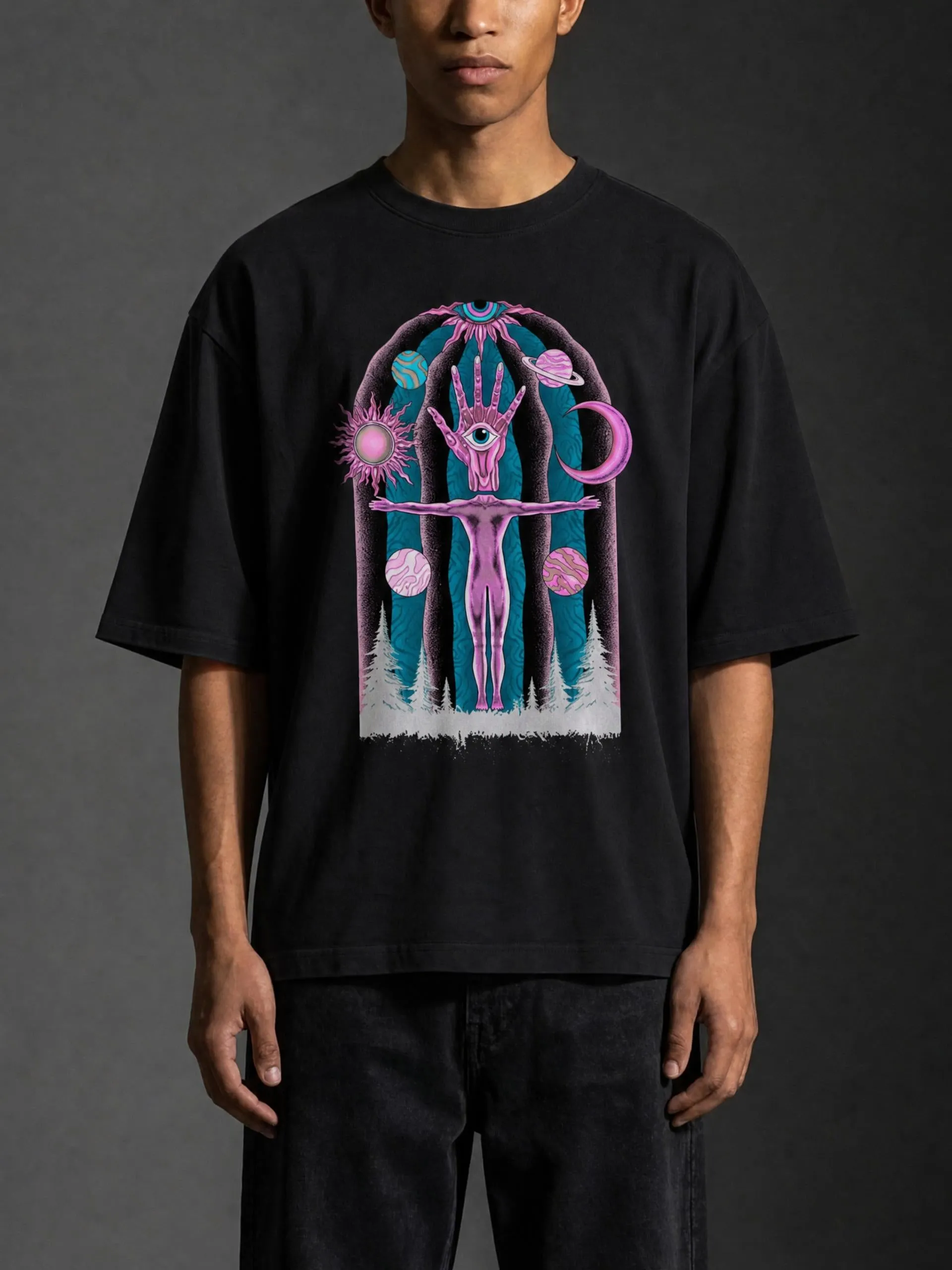 Dissolution of Ego - Mineral Wash Raw-Hem DJ Cut Heavyweight Tee sold by Phantasmagorical product image thumbnail 4