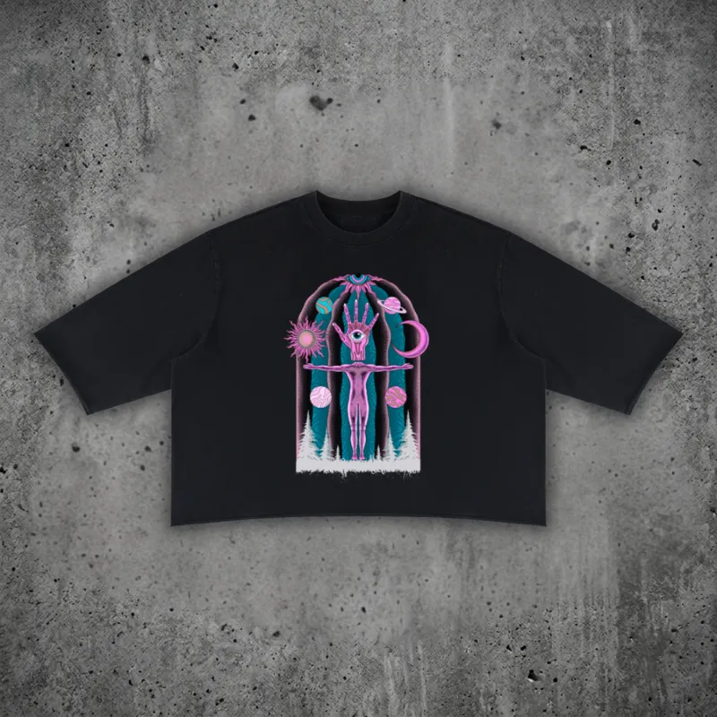 Dissolution of Ego - Mineral Wash Raw-Hem DJ Cut Heavyweight Tee made by Phantasmagorical