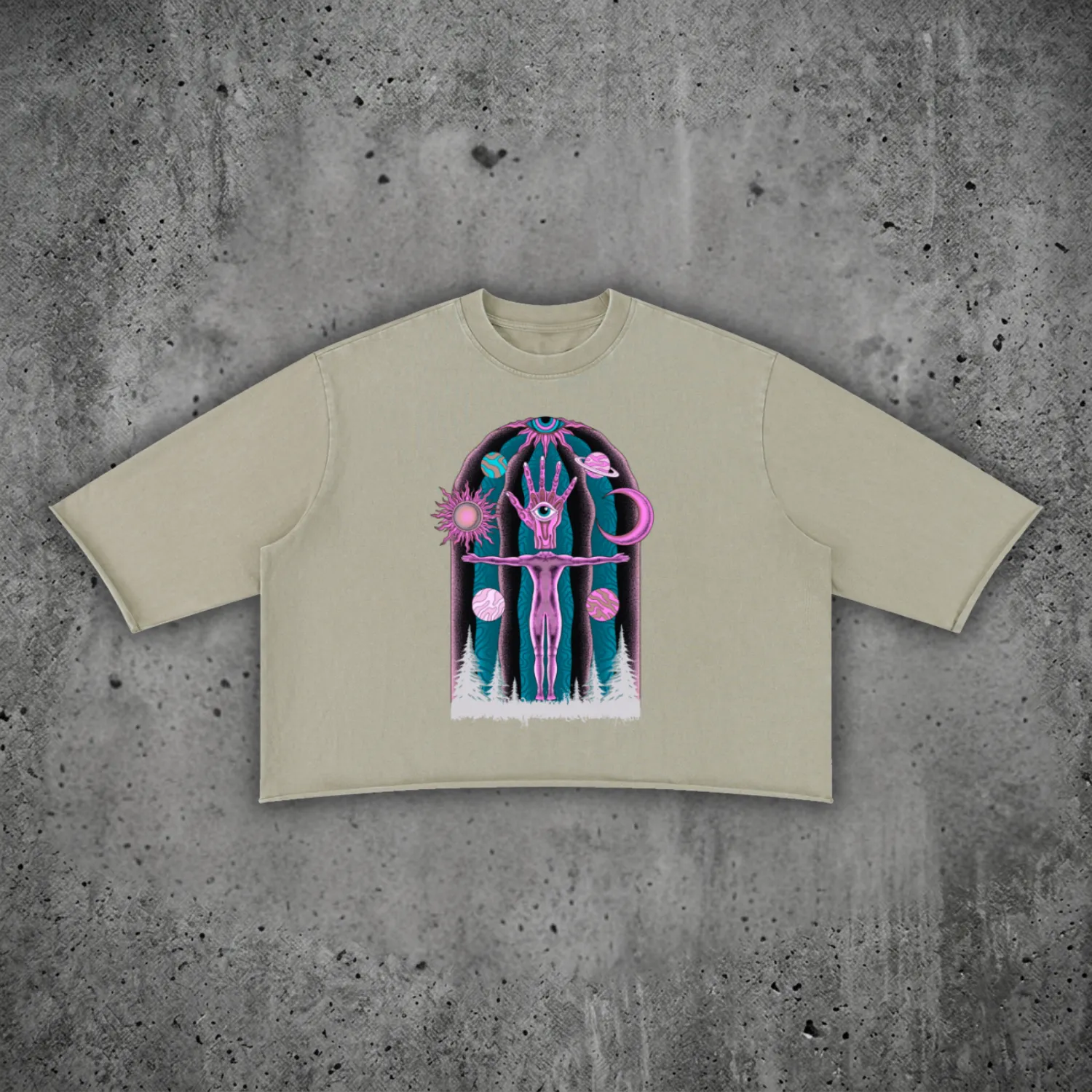 Dissolution of Ego - Mineral Wash Raw-Hem DJ Cut Heavyweight Tee sold by Phantasmagorical product image thumbnail 3