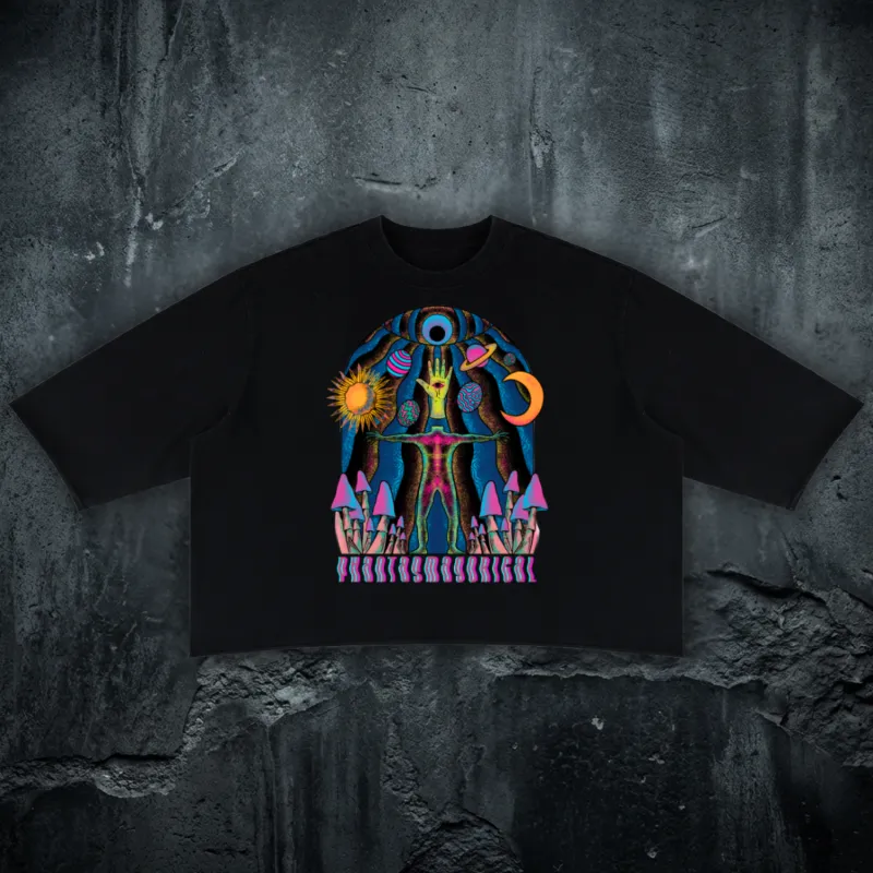 Self Actualized - Mineral Wash Raw-Hem DJ Cut Heavyweight Tee made by Phantasmagorical
