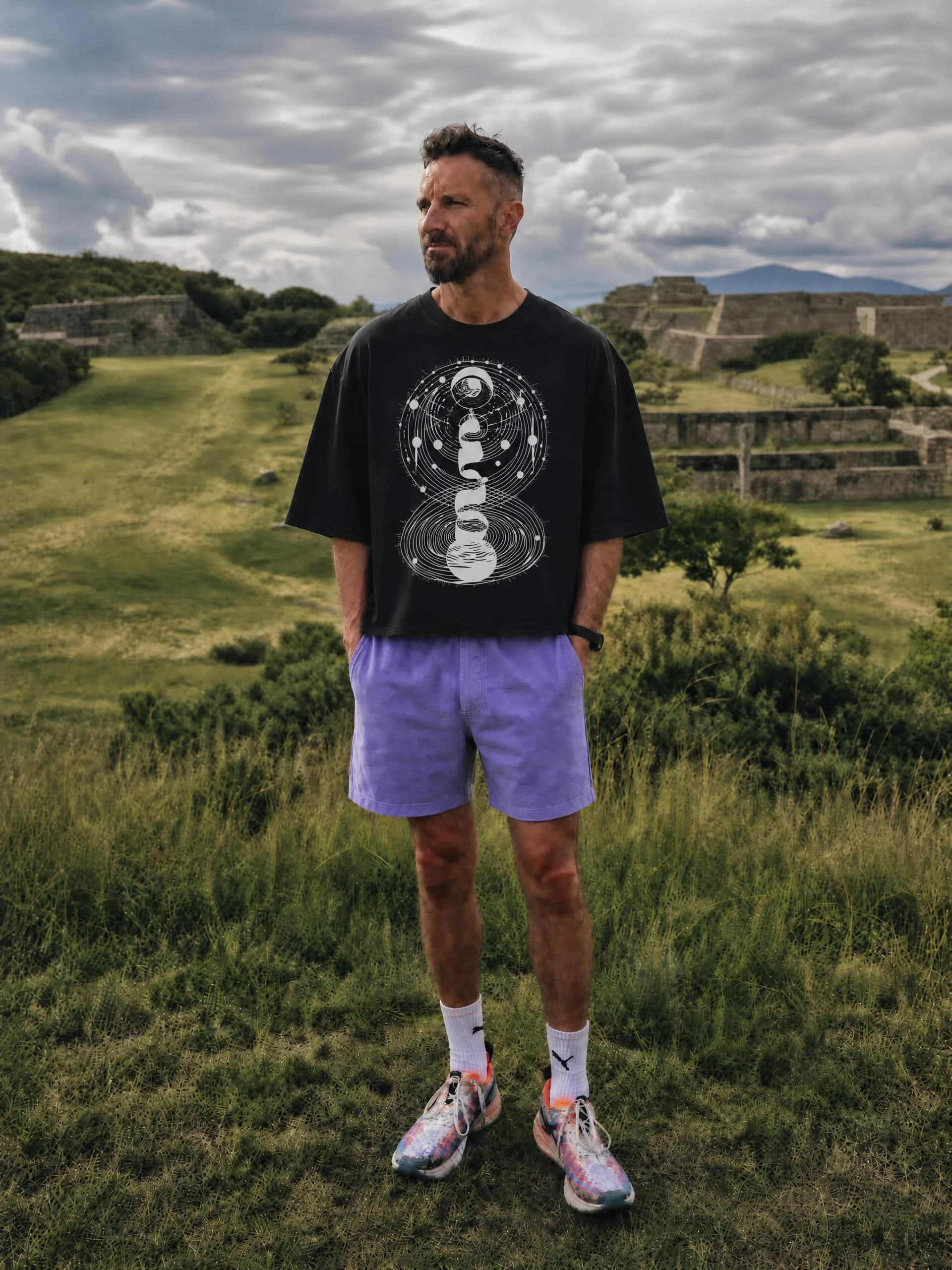 Cosmic Connection - Mineral Wash Raw-Hem DJ Cut Heavyweight Tee sold by Phantasmagorical product image thumbnail 2
