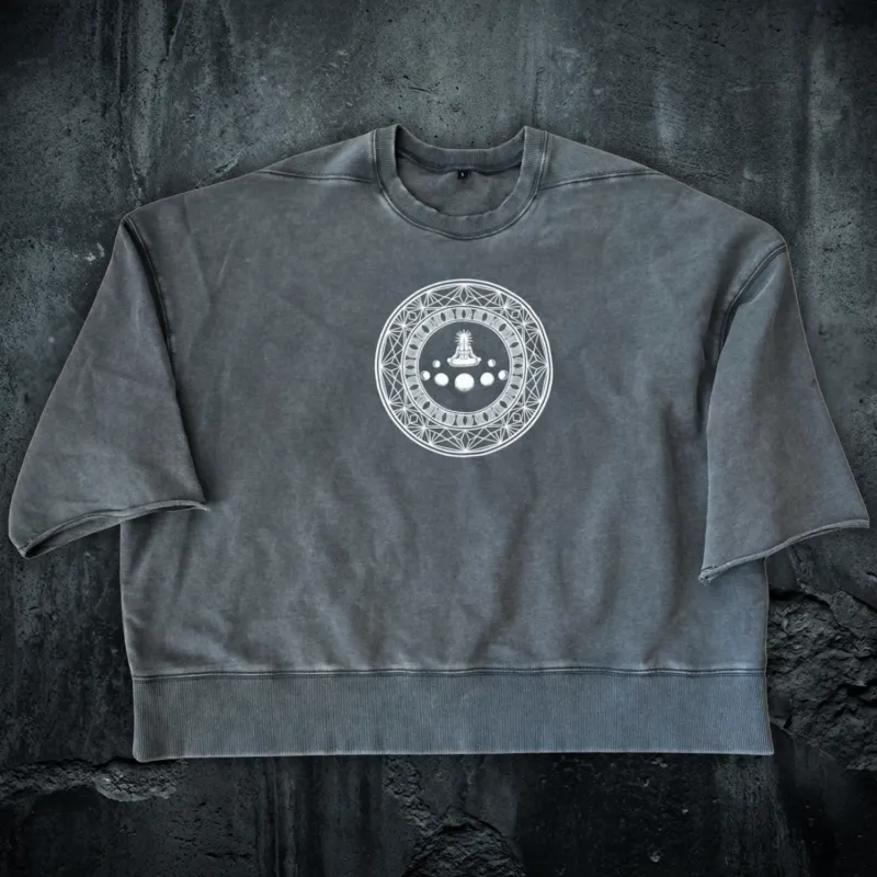 Paradigm - Mineral Wash Boxy Raw-Edge Tee made by Phantasmagorical